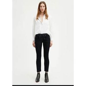new Women's Levi's Made & Crafted Lace Up Cigarette Noir / Velvet Night 29 $188